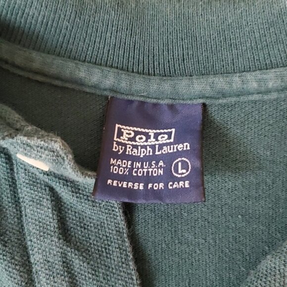 VTG Original Fit Mesh Ralph Lauren Polo Shirt Boys L - Picture 5 of 7